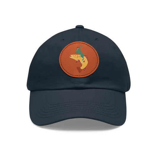 Dad Hat with Leather Patch - Conejos Trout