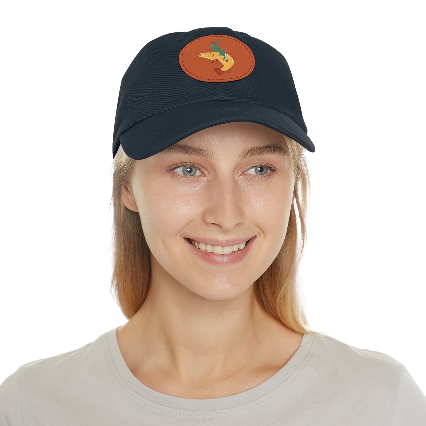 Dad Hat with Leather Patch - Conejos Trout