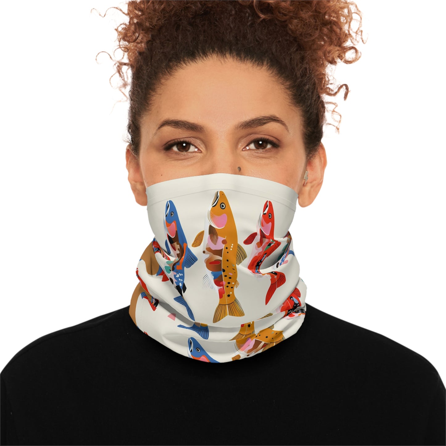 Colorful Salmon Neck Gaiter